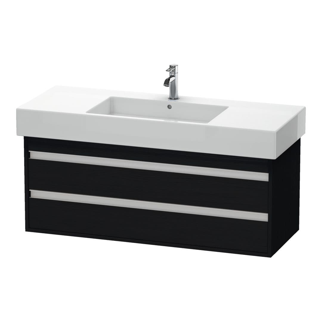 Duravit Ketho – Έπιπλο Νιπτήρα – 1200 mm, 2 συρτάρια, νιπτήρας κέντρο, 1200 x 455 x 480 mm – Black oak Matt, Decor (KT664201616)