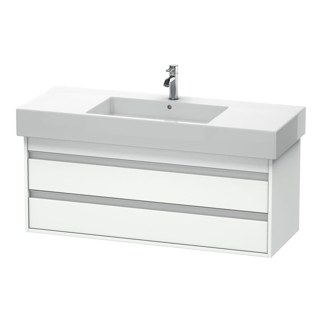 Duravit Ketho – Έπιπλο Νιπτήρα – 1200 mm, 2 συρτάρια, νιπτήρας κέντρο, 1200 x 455 x 480 mm – White Matt, Decor (KT664201818)