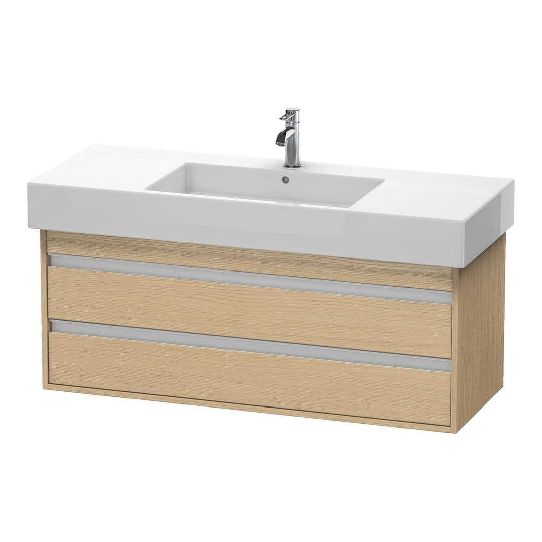 Duravit Ketho – Έπιπλο Νιπτήρα – 1200 mm, 2 συρτάρια, νιπτήρας κέντρο, 1200 x 455 x 480 mm – Natural oak, Decor (KT664203030)