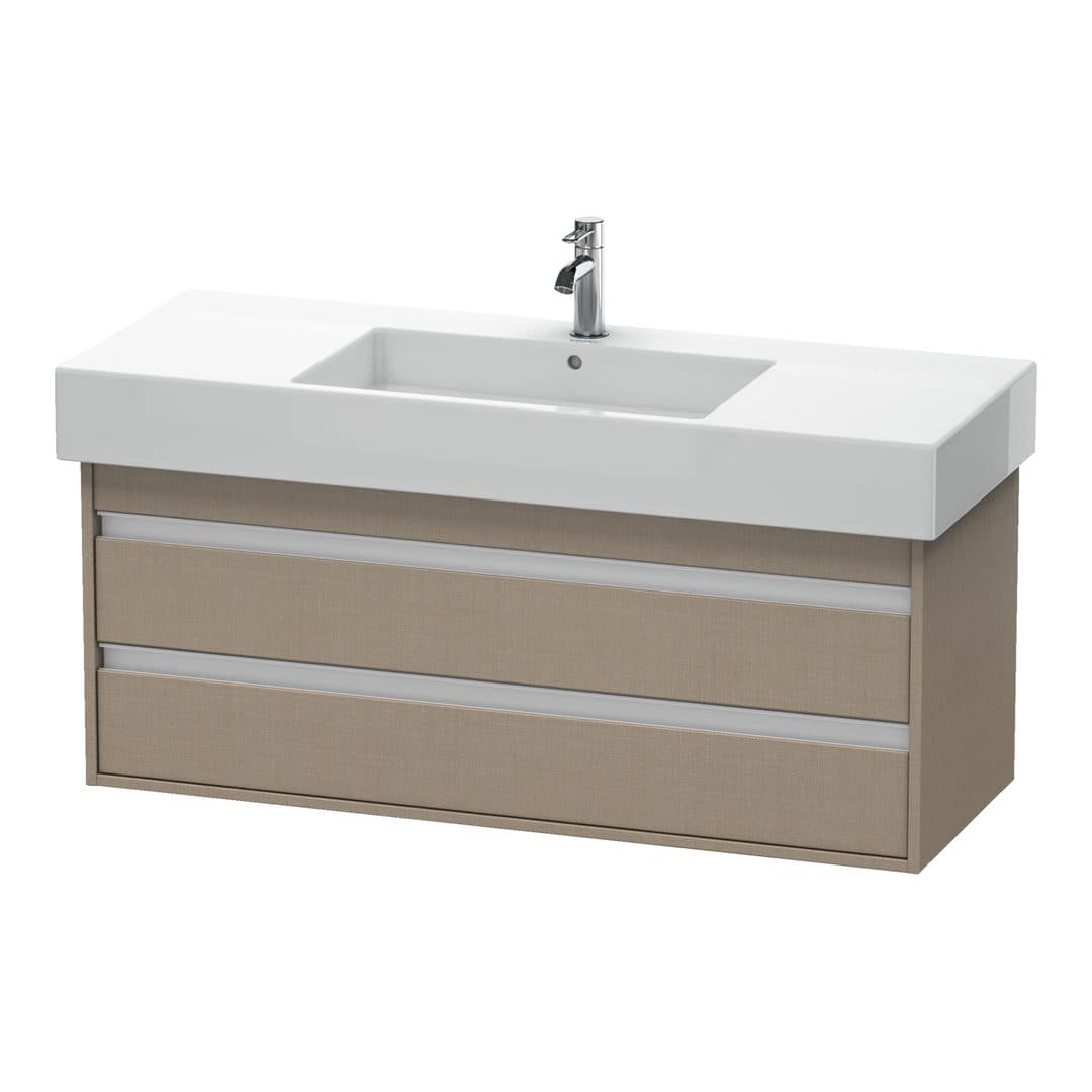 Duravit Ketho – Έπιπλο Νιπτήρα – 1200 mm, 2 συρτάρια, νιπτήρας κέντρο, 1200 x 455 x 480 mm – Linen Matt, Decor (KT664207575)