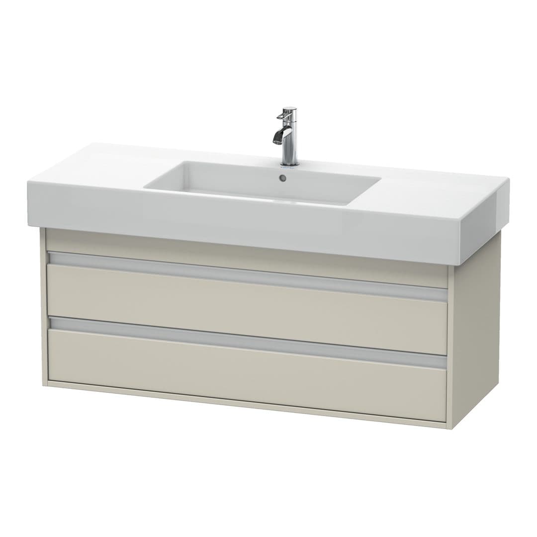 Duravit Ketho – Έπιπλο Νιπτήρα – 1200 mm, 2 συρτάρια, νιπτήρας κέντρο, 1200 x 455 x 480 mm – Taupe Matt, Decor (KT664209191)