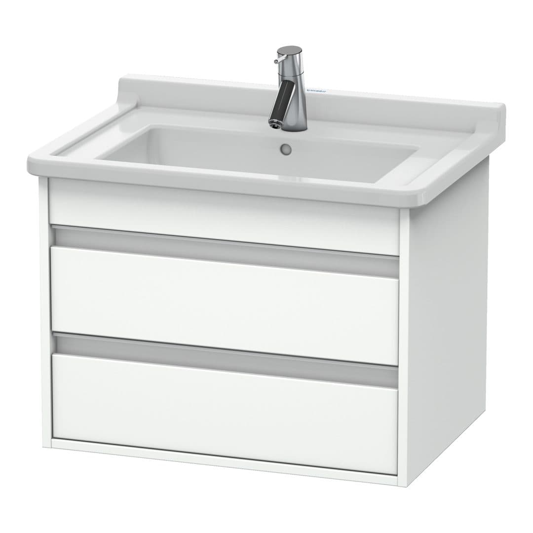 Duravit Ketho – Έπιπλο Νιπτήρα – 650 mm, 2 συρτάρια, νιπτήρας κέντρο, 650 x 455 x 480 mm – White Matt, Decor (KT664301818)