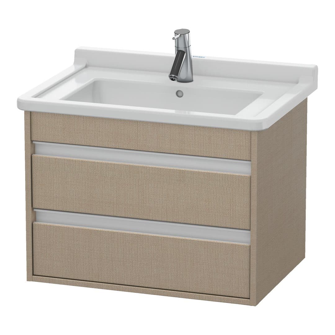 Duravit Ketho – Έπιπλο Νιπτήρα – 650 mm, 2 συρτάρια, νιπτήρας κέντρο, 650 x 455 x 480 mm – Linen Matt, Decor (KT664307575)