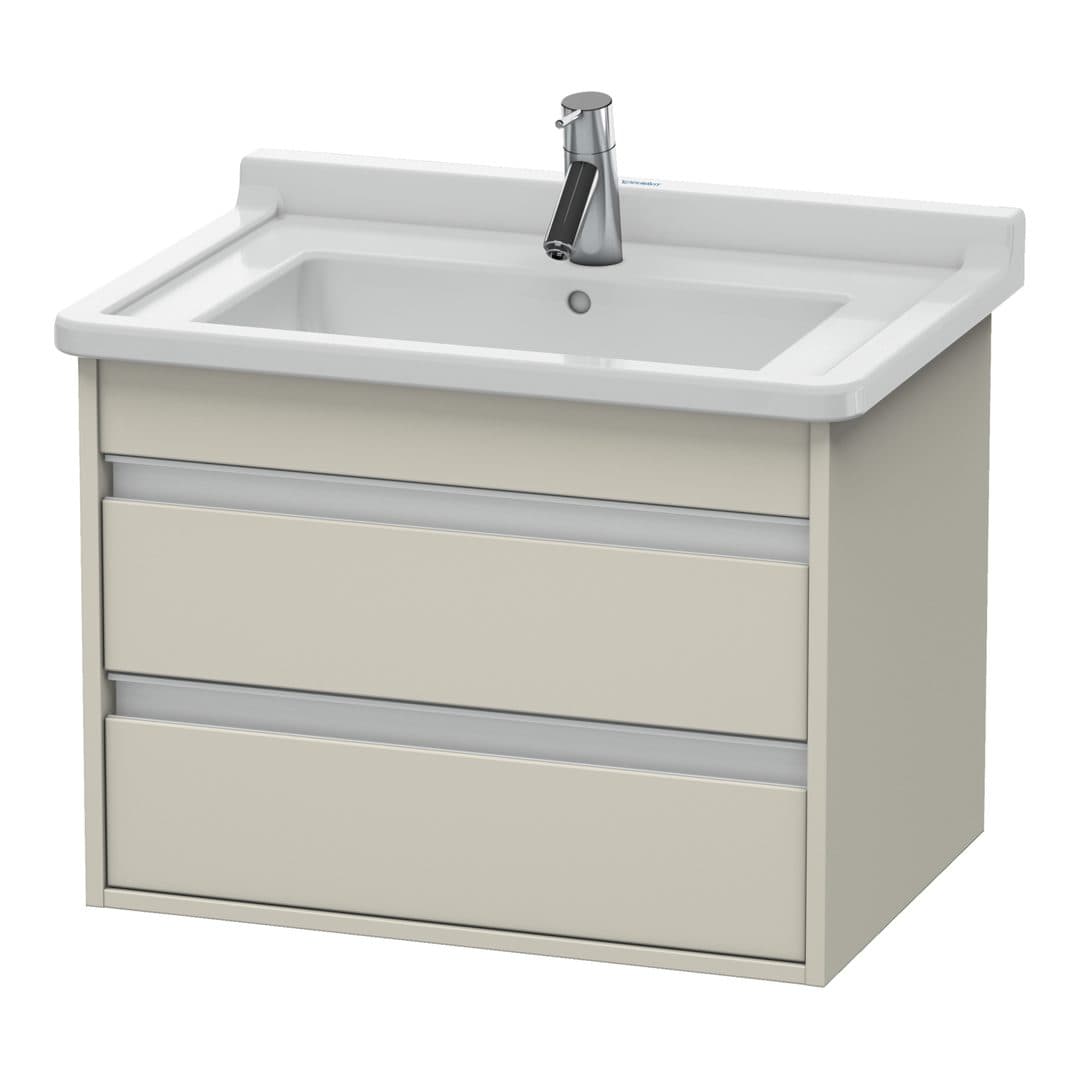 Duravit Ketho – Έπιπλο Νιπτήρα – 650 mm, 2 συρτάρια, νιπτήρας κέντρο, 650 x 455 x 480 mm – Taupe Matt, Decor (KT664309191)