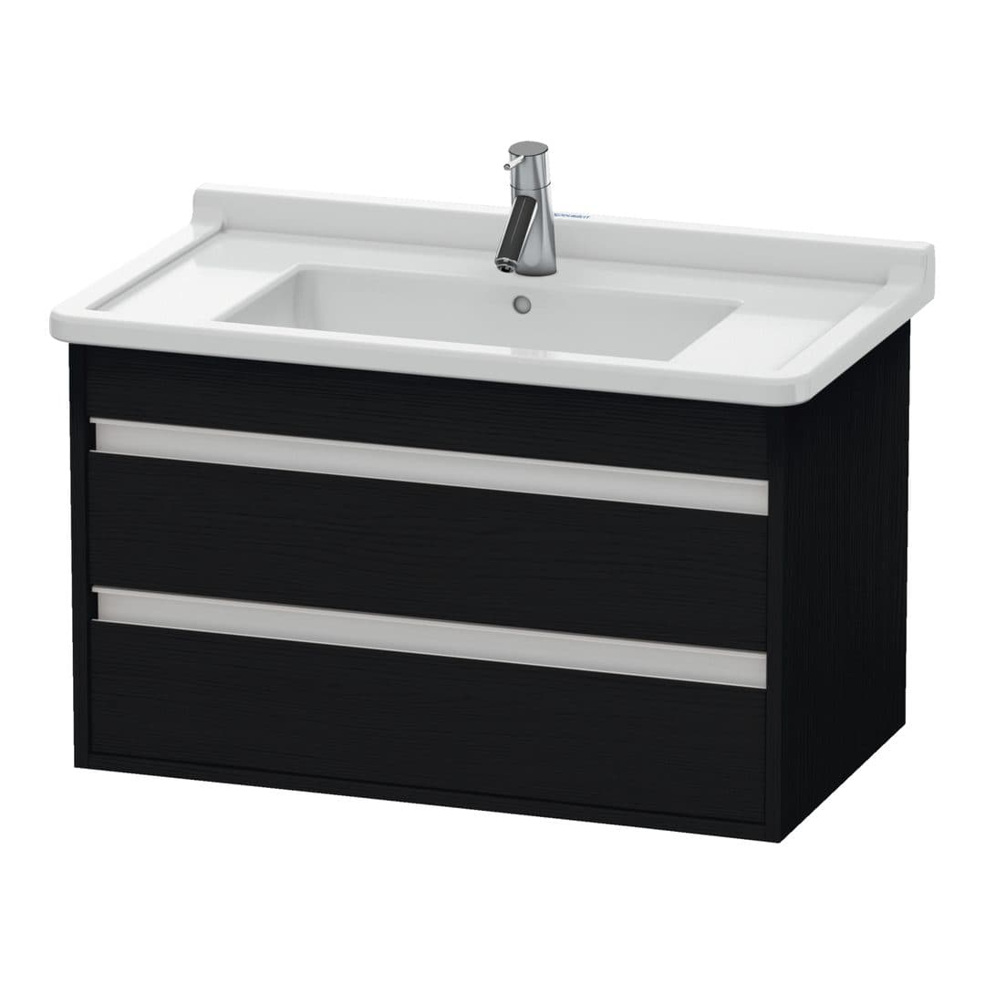 Duravit Ketho – Έπιπλο Νιπτήρα – 800 mm, 2 συρτάρια, νιπτήρας κέντρο, 800 x 455 x 480 mm, μοντέλο KT6644 – Black oak Matt, Decor (KT664401616)