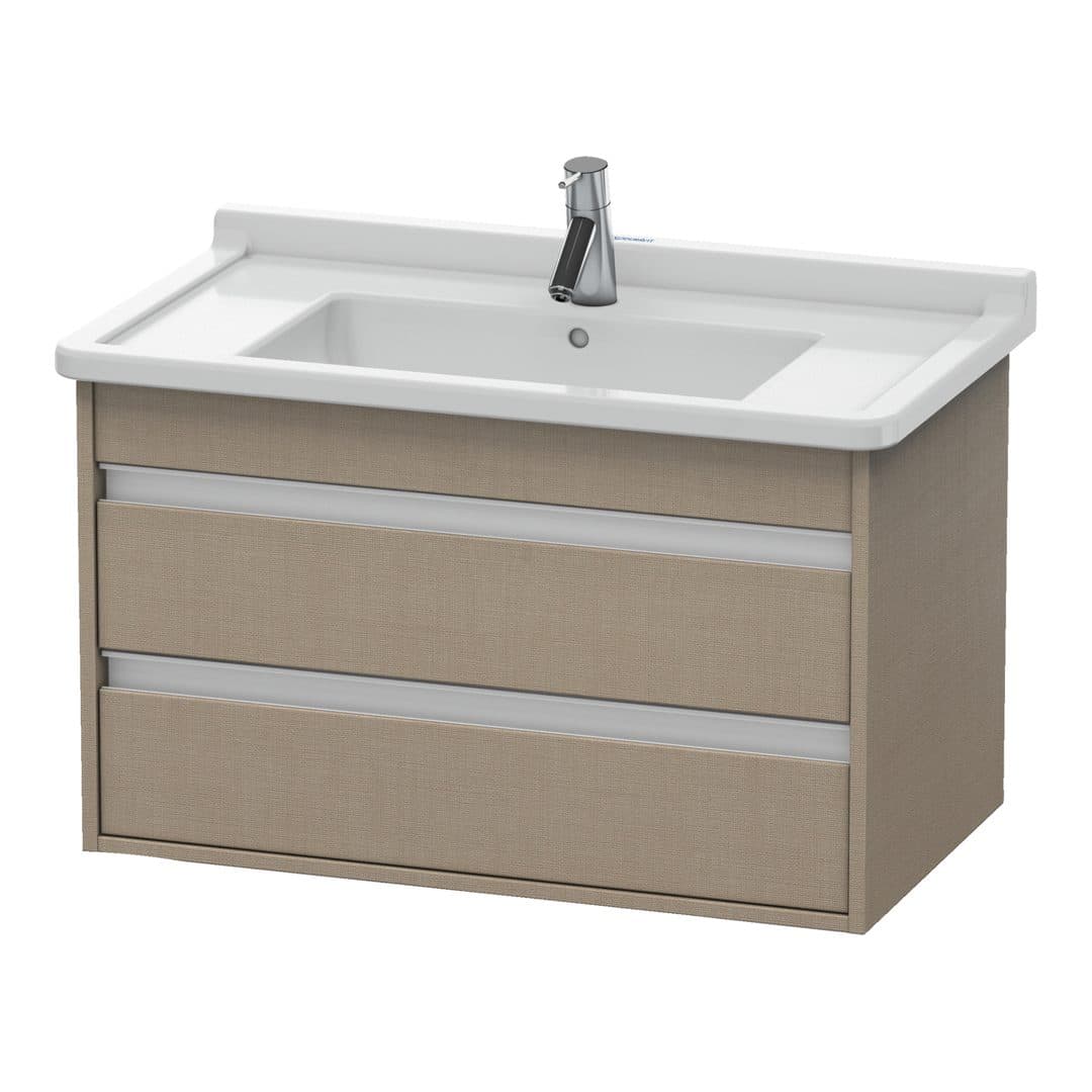 Duravit Ketho – Έπιπλο Νιπτήρα – 800 mm, 2 συρτάρια, νιπτήρας κέντρο, 800 x 455 x 480 mm, μοντέλο KT6644 – Linen Matt, Decor (KT664407575)