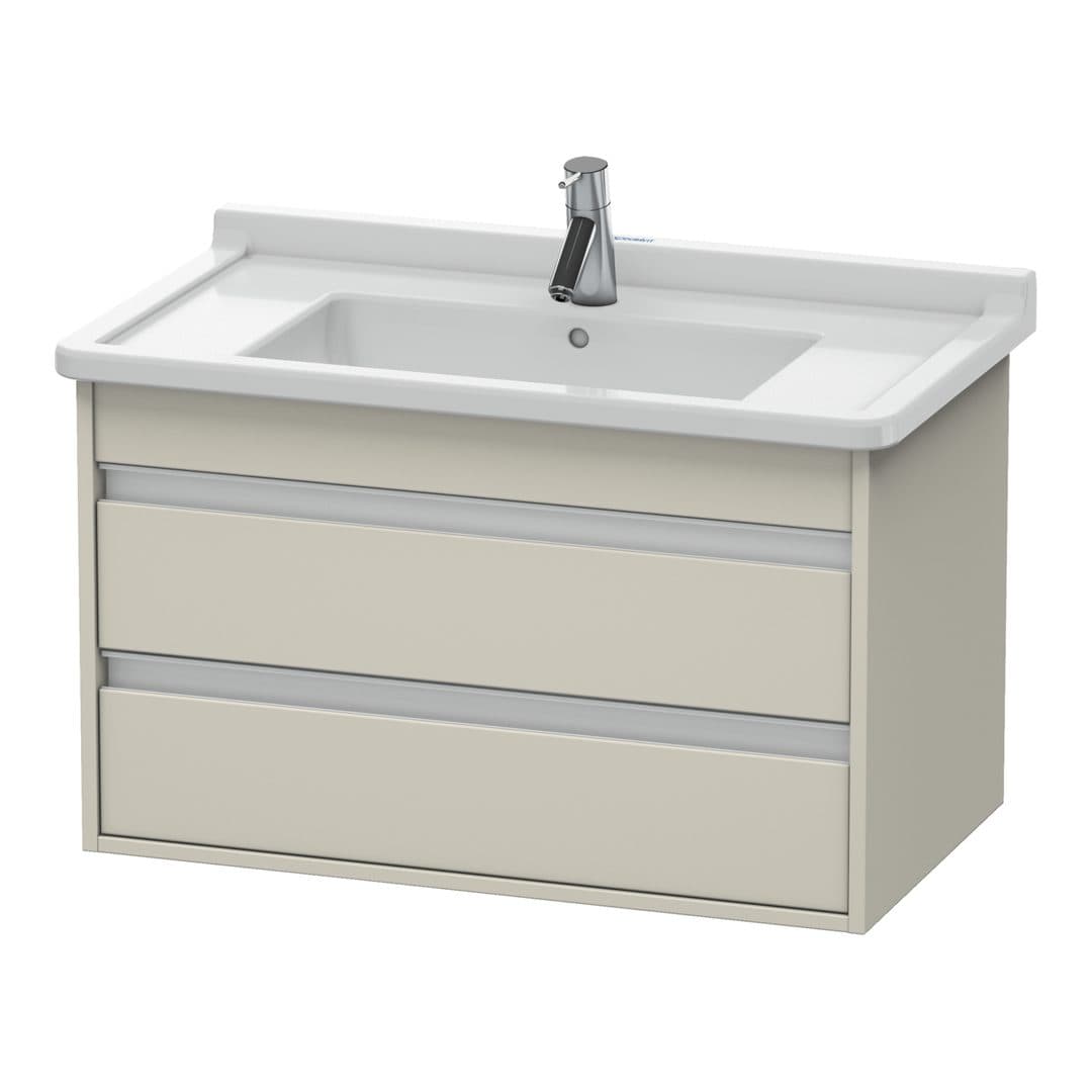 Duravit Ketho – Έπιπλο Νιπτήρα – 800 mm, 2 συρτάρια, νιπτήρας κέντρο, 800 x 455 x 480 mm, μοντέλο KT6644 – Taupe Matt, Decor (KT664409191)