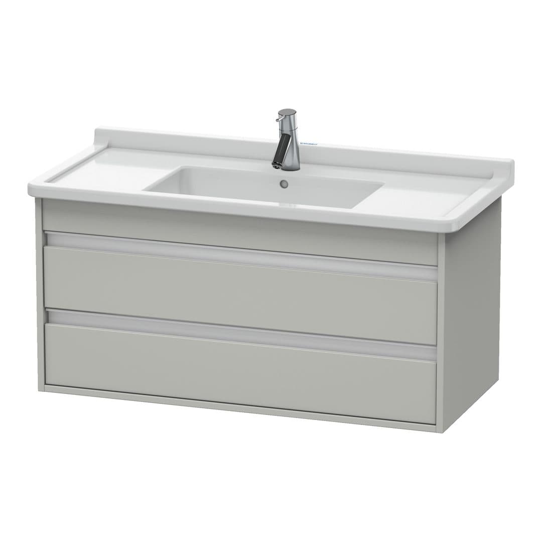 Duravit Ketho – Έπιπλο Νιπτήρα – 1000 mm, 2 συρτάρια, νιπτήρας κέντρο, 1000 x 455 x 480 mm, μοντέλο KT6645 – Concrete grey Matt, Decor (KT664500707)