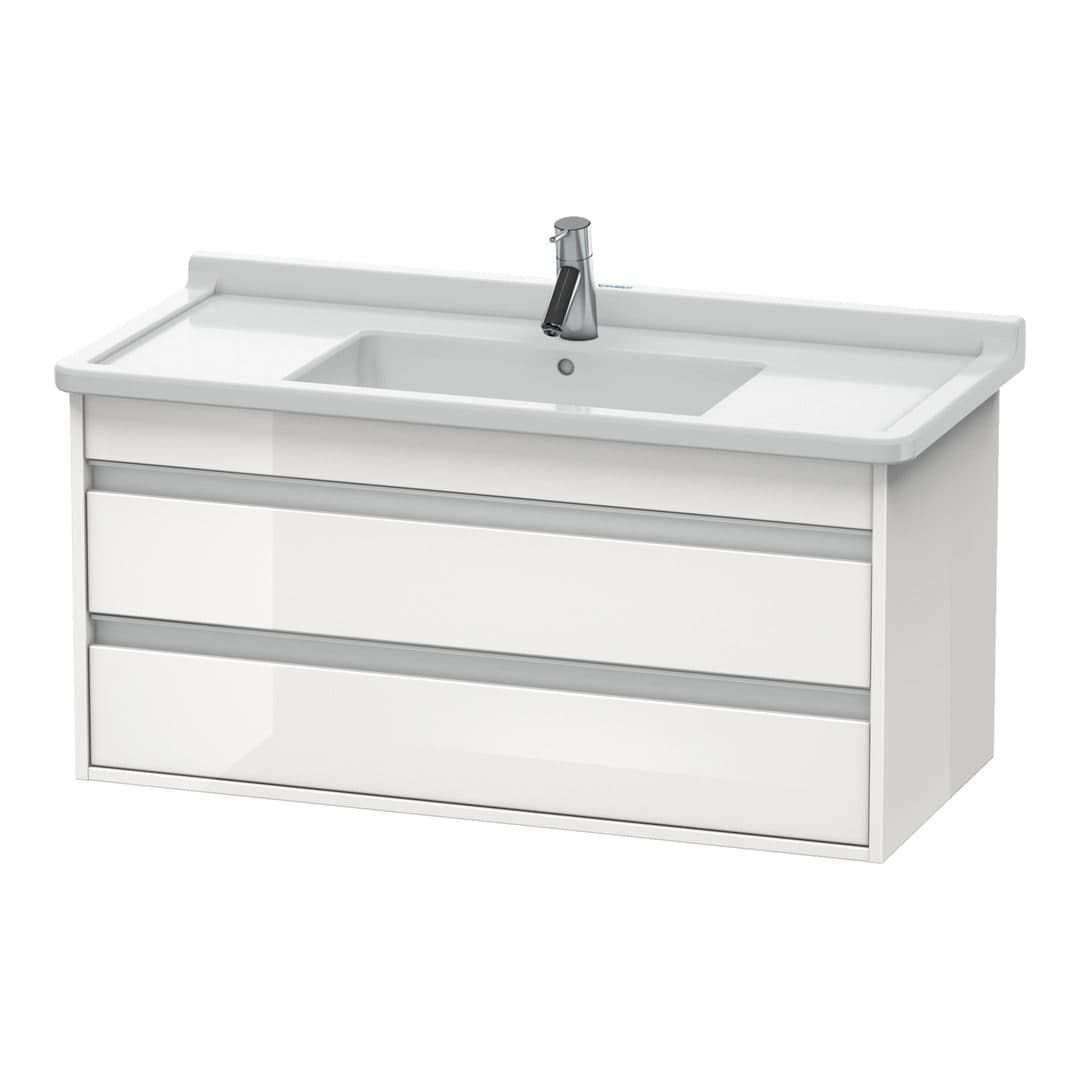 Duravit Ketho – Έπιπλο Νιπτήρα – 1000 mm, 2 συρτάρια, νιπτήρας κέντρο, 1000 x 455 x 480 mm, μοντέλο KT6645 – White High Gloss, Decor (KT664502222)