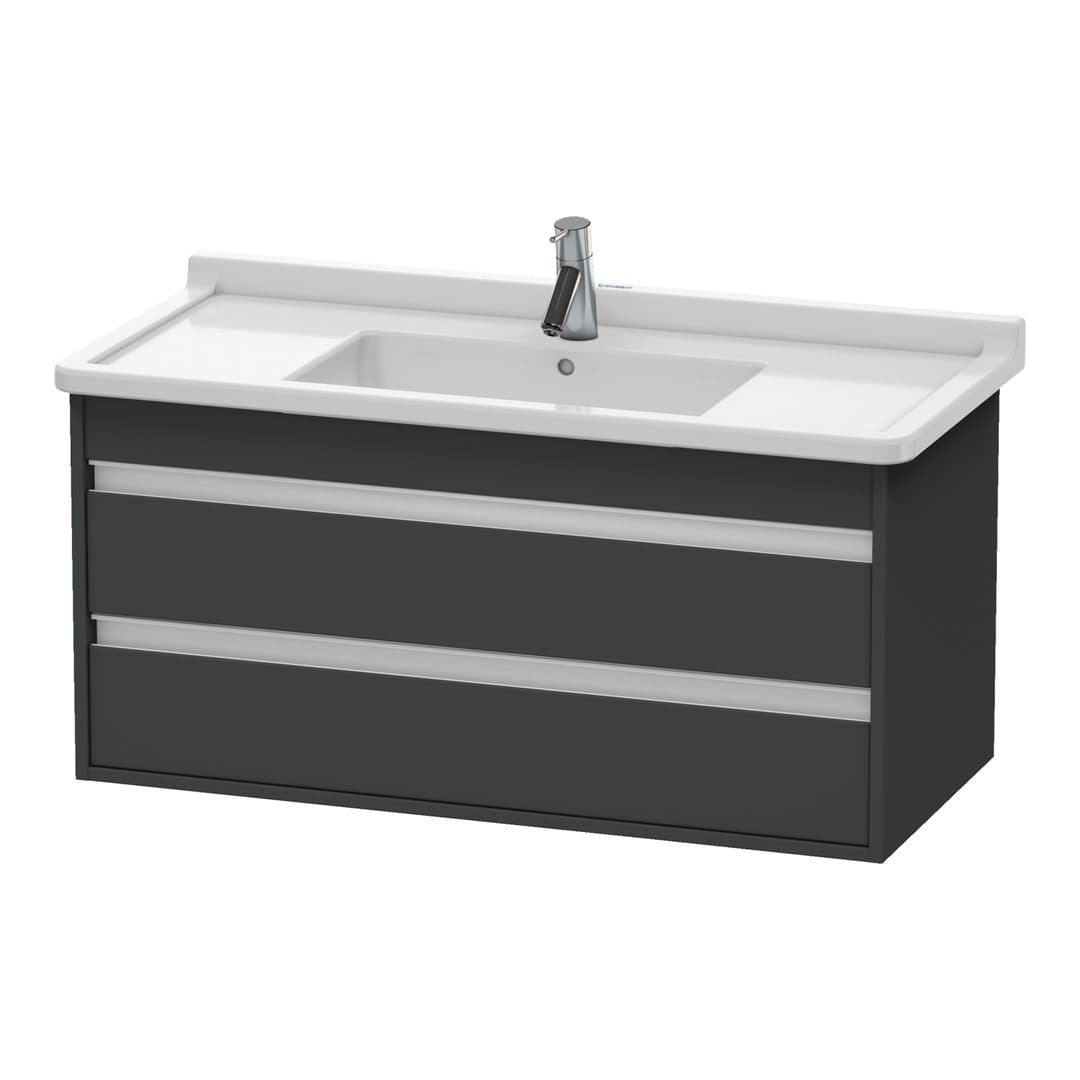 Duravit Ketho – Έπιπλο Νιπτήρα – 1000 mm, 2 συρτάρια, νιπτήρας κέντρο, 1000 x 455 x 480 mm, μοντέλο KT6645 – Graphite Matt, Decor (KT664504949)