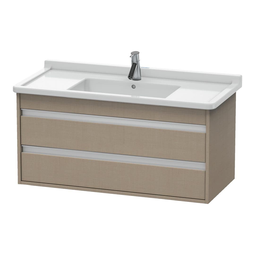 Duravit Ketho – Έπιπλο Νιπτήρα – 1000 mm, 2 συρτάρια, νιπτήρας κέντρο, 1000 x 455 x 480 mm, μοντέλο KT6645 – Linen Matt, Decor (KT664507575)