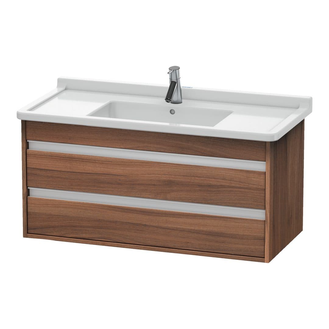 Duravit Ketho – Έπιπλο Νιπτήρα – 1000 mm, 2 συρτάρια, νιπτήρας κέντρο, 1000 x 455 x 480 mm, μοντέλο KT6645 – Walnut Matt, Decor (KT664507979)