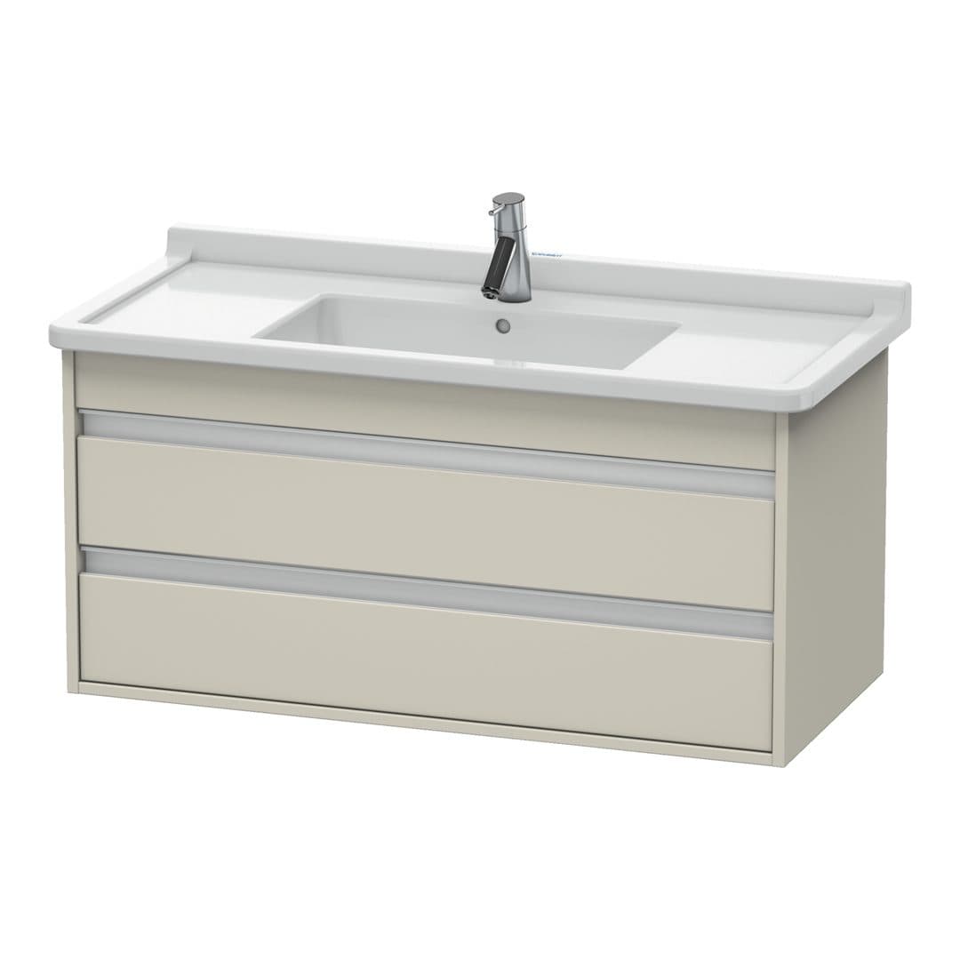 Duravit Ketho – Έπιπλο Νιπτήρα – 1000 mm, 2 συρτάρια, νιπτήρας κέντρο, 1000 x 455 x 480 mm, μοντέλο KT6645 – Taupe Matt, Decor (KT664509191)