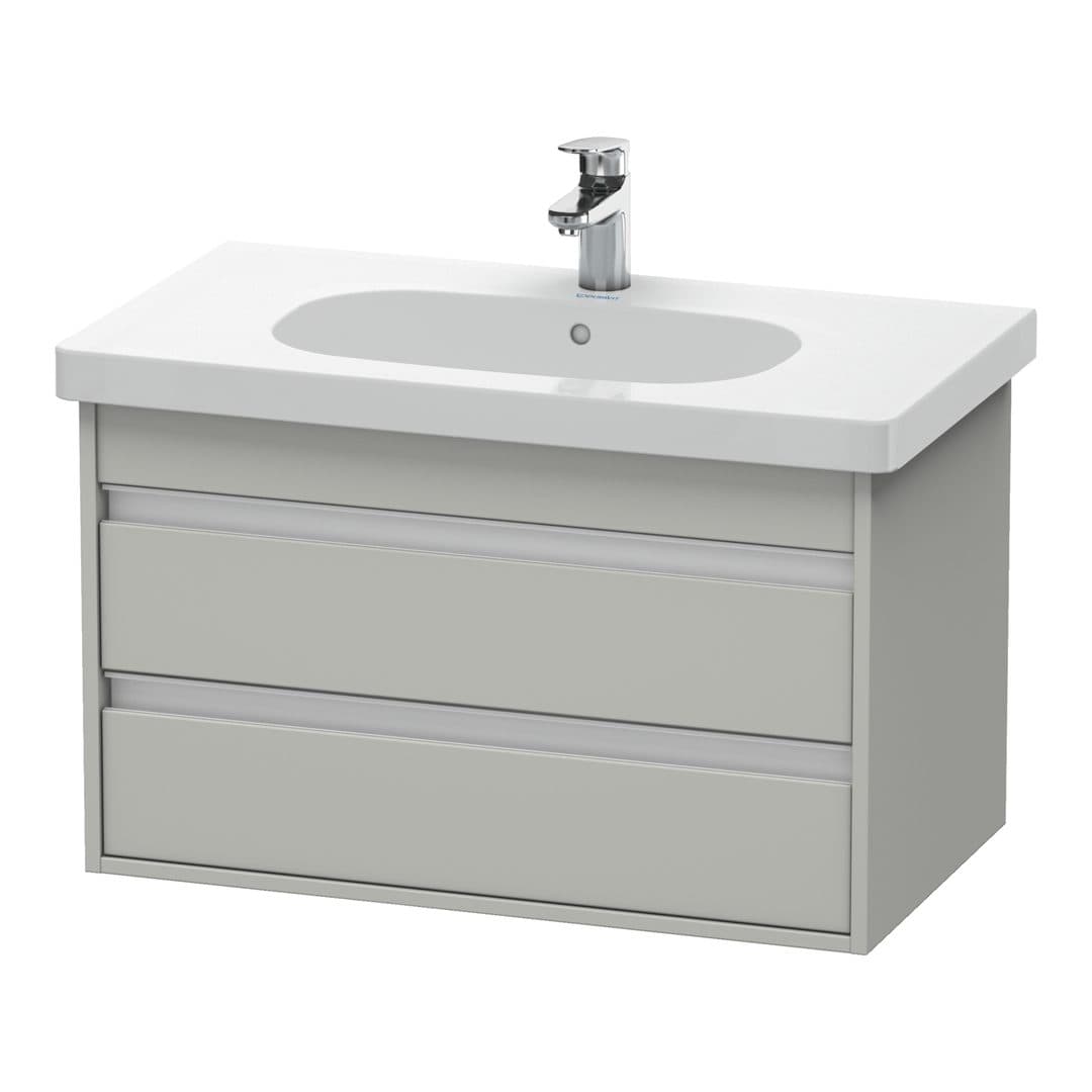 Duravit Ketho – Έπιπλο Νιπτήρα – 800 mm, 2 συρτάρια, νιπτήρας κέντρο, 800 x 455 x 480 mm, μοντέλο KT6647 – Concrete grey Matt, Decor (KT664700707)