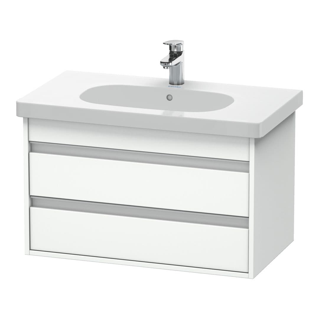 Duravit Ketho – Έπιπλο Νιπτήρα – 800 mm, 2 συρτάρια, νιπτήρας κέντρο, 800 x 455 x 480 mm, μοντέλο KT6647 – White Matt, Decor (KT664701818)