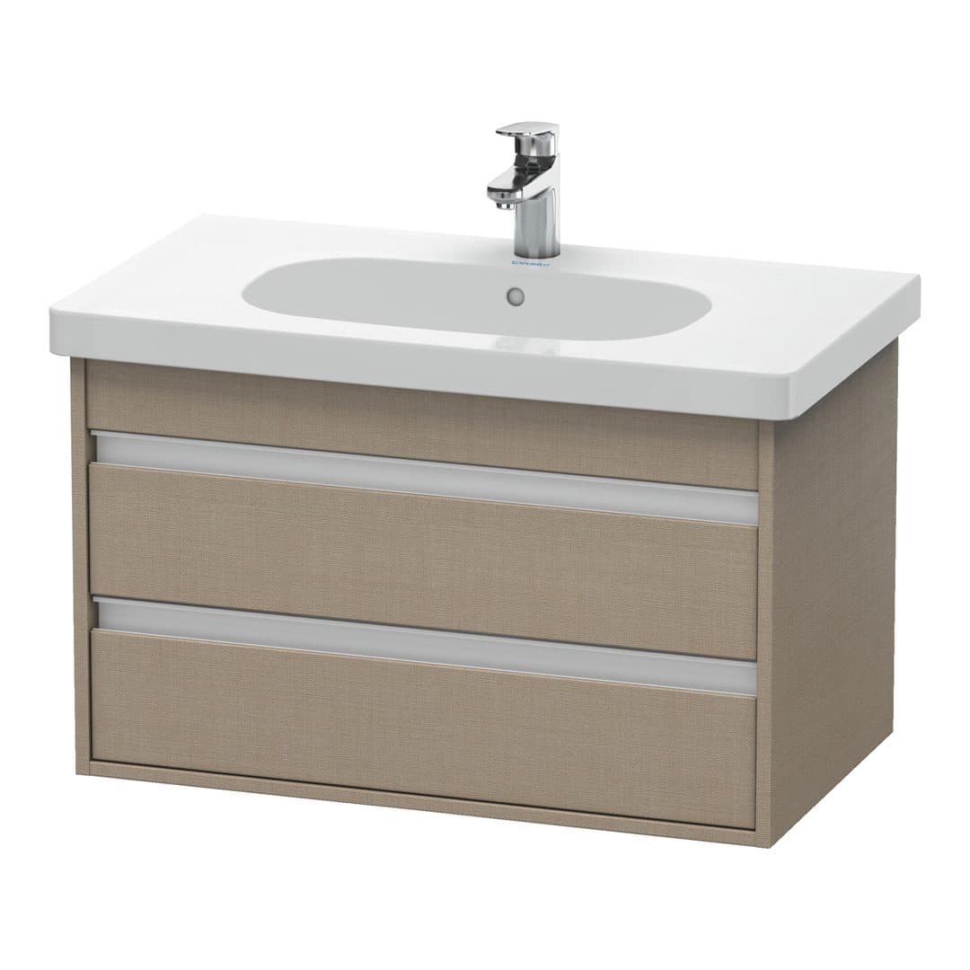 Duravit Ketho – Έπιπλο Νιπτήρα – 800 mm, 2 συρτάρια, νιπτήρας κέντρο, 800 x 455 x 480 mm, μοντέλο KT6647 – Linen Matt, Decor (KT664707575)