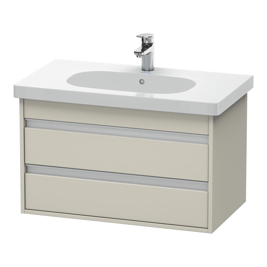 Duravit Ketho – Έπιπλο Νιπτήρα – 800 mm, 2 συρτάρια, νιπτήρας κέντρο, 800 x 455 x 480 mm, μοντέλο KT6647 – Taupe Matt, Decor (KT664709191)