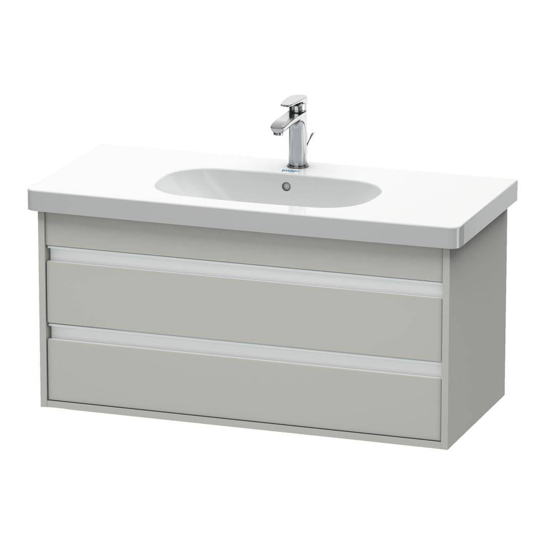 Duravit Ketho – Έπιπλο Νιπτήρα – 1000 mm, 2 συρτάρια, νιπτήρας κέντρο, 1000 x 455 x 480 mm, μοντέλο KT6648 – Concrete grey Matt, Decor (KT664800707)