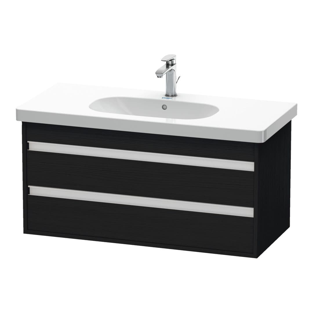 Duravit Ketho – Έπιπλο Νιπτήρα – 1000 mm, 2 συρτάρια, νιπτήρας κέντρο, 1000 x 455 x 480 mm, μοντέλο KT6648 – Black oak Matt, Decor (KT664801616)