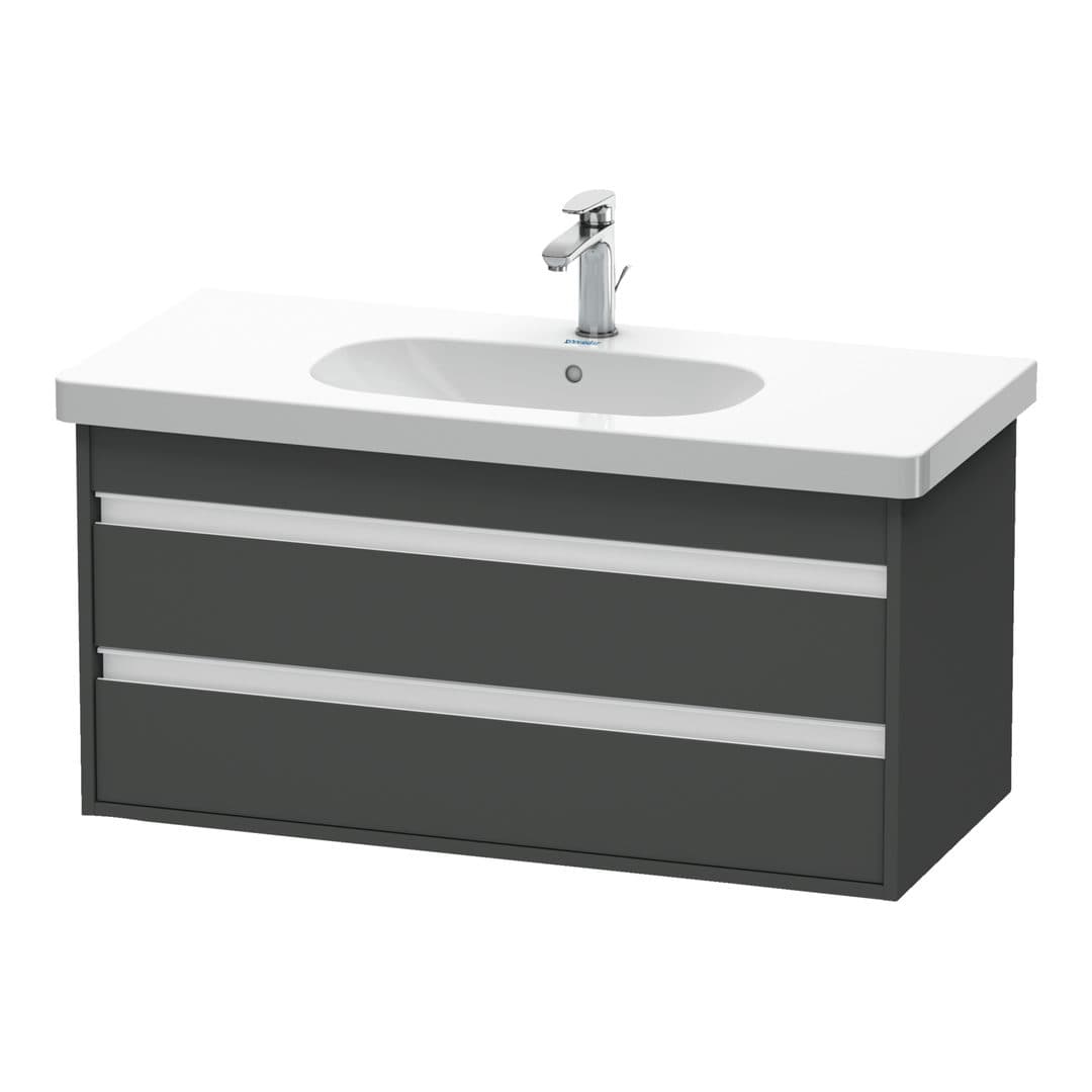 Duravit Ketho – Έπιπλο Νιπτήρα – 1000 mm, 2 συρτάρια, νιπτήρας κέντρο, 1000 x 455 x 480 mm, μοντέλο KT6648 – Graphite Matt, Decor (KT664804949)