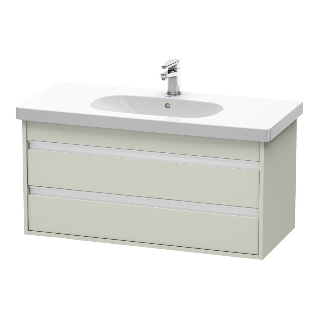 Duravit Ketho – Έπιπλο Νιπτήρα – 1000 mm, 2 συρτάρια, νιπτήρας κέντρο, 1000 x 455 x 480 mm, μοντέλο KT6648 – Taupe Matt, Decor (KT664809191)