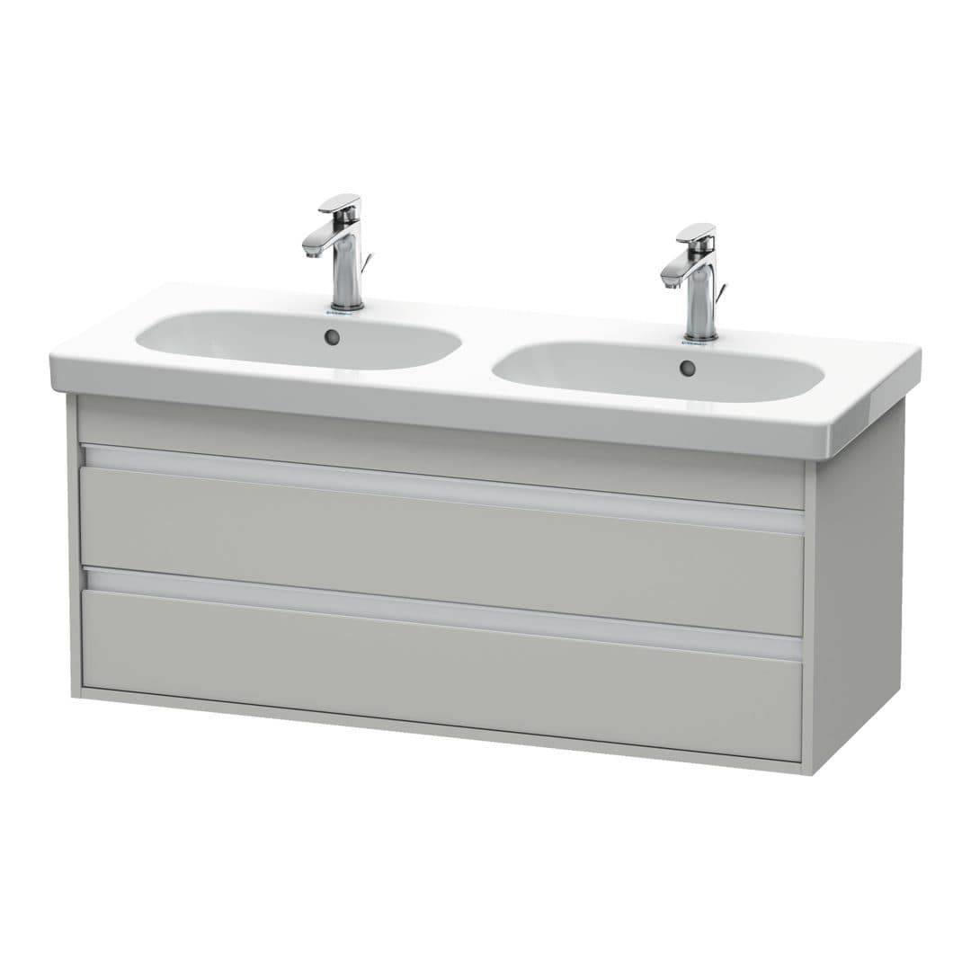 Duravit Ketho – Έπιπλο Νιπτήρα – 1150 mm, 2 συρτάρια, νιπτήρας κέντρο, 1150 x 455 x 480 mm – Concrete grey Matt, Decor (KT664900707)