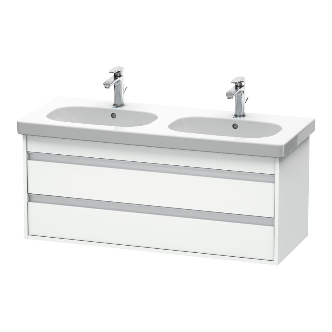 Duravit Ketho – Έπιπλο Νιπτήρα – 1150 mm, 2 συρτάρια, νιπτήρας κέντρο, 1150 x 455 x 480 mm – White Matt, Decor (KT664901818)