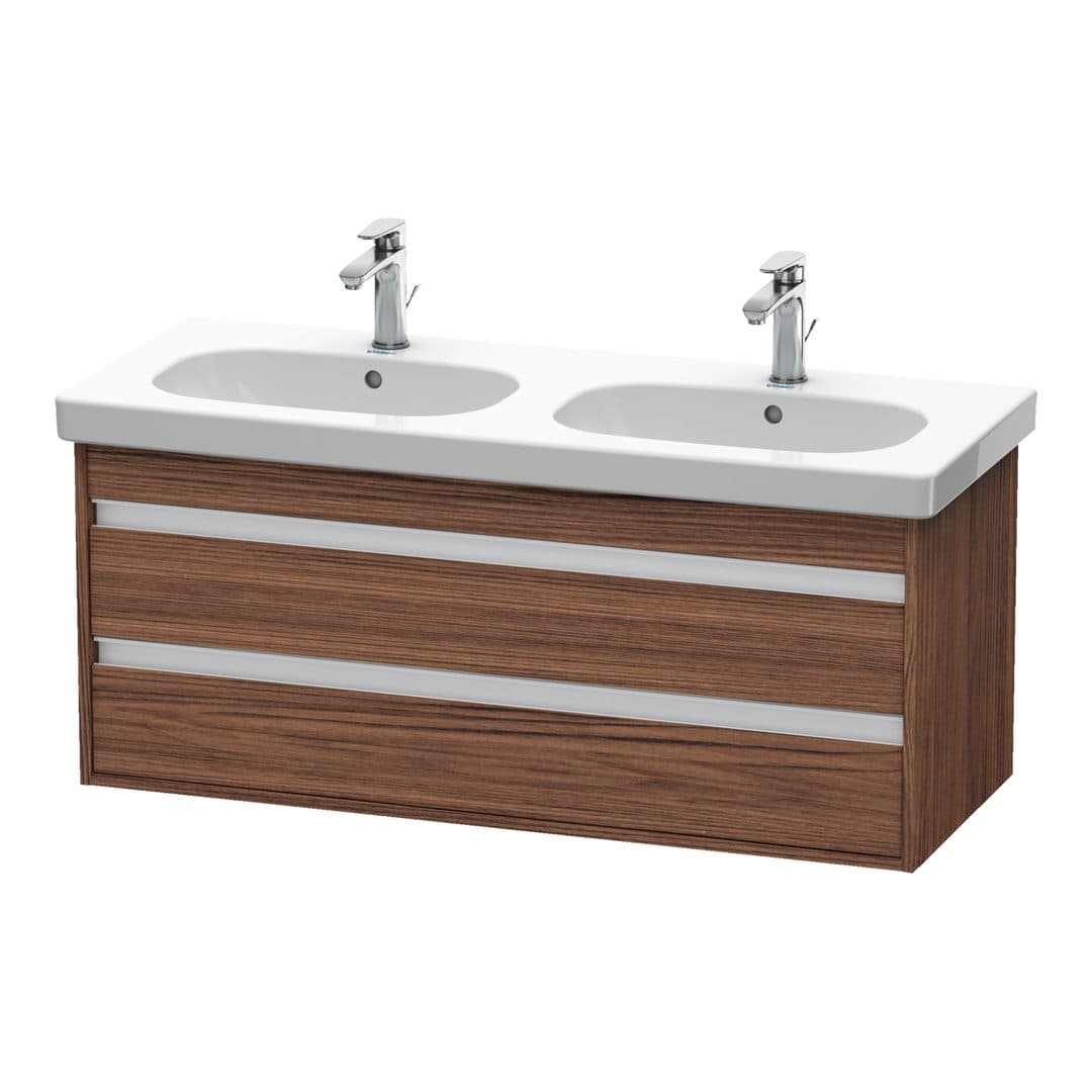 Duravit Ketho – Έπιπλο Νιπτήρα – 1150 mm, 2 συρτάρια, νιπτήρας κέντρο, 1150 x 455 x 480 mm – Walnut dark Matt, Decor (KT664902121)