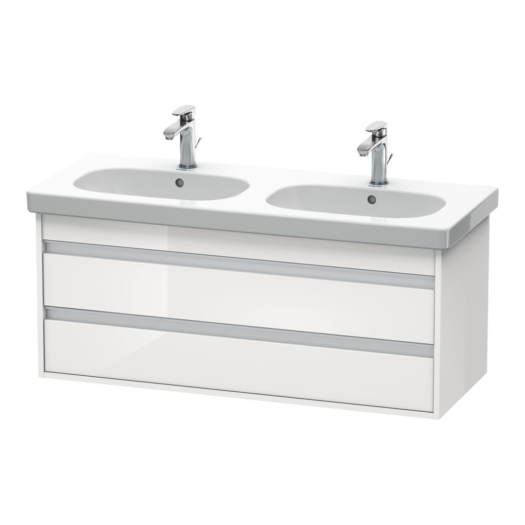 Duravit Ketho – Έπιπλο Νιπτήρα – 1150 mm, 2 συρτάρια, νιπτήρας κέντρο, 1150 x 455 x 480 mm – White High Gloss, Decor (KT664902222)
