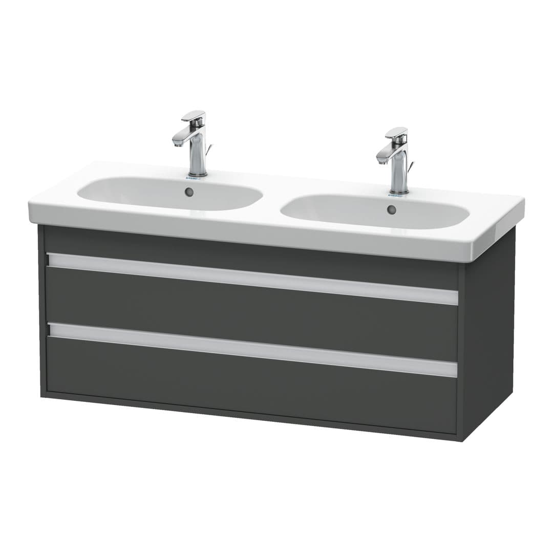 Duravit Ketho – Έπιπλο Νιπτήρα – 1150 mm, 2 συρτάρια, νιπτήρας κέντρο, 1150 x 455 x 480 mm – Graphite Matt, Decor (KT664904949)