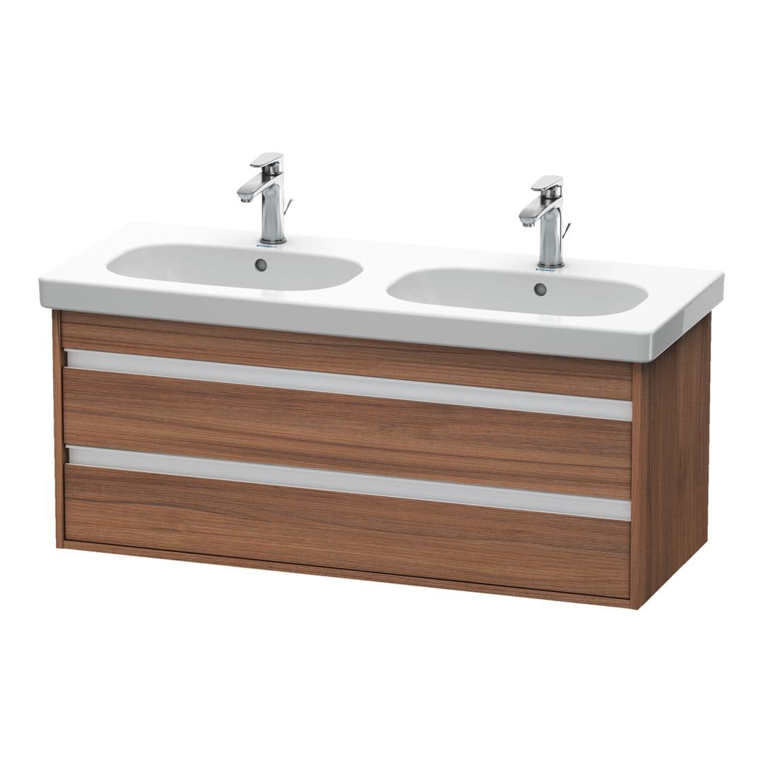 Duravit Ketho – Έπιπλο Νιπτήρα – 1150 mm, 2 συρτάρια, νιπτήρας κέντρο, 1150 x 455 x 480 mm – Walnut Matt, Decor (KT664907979)