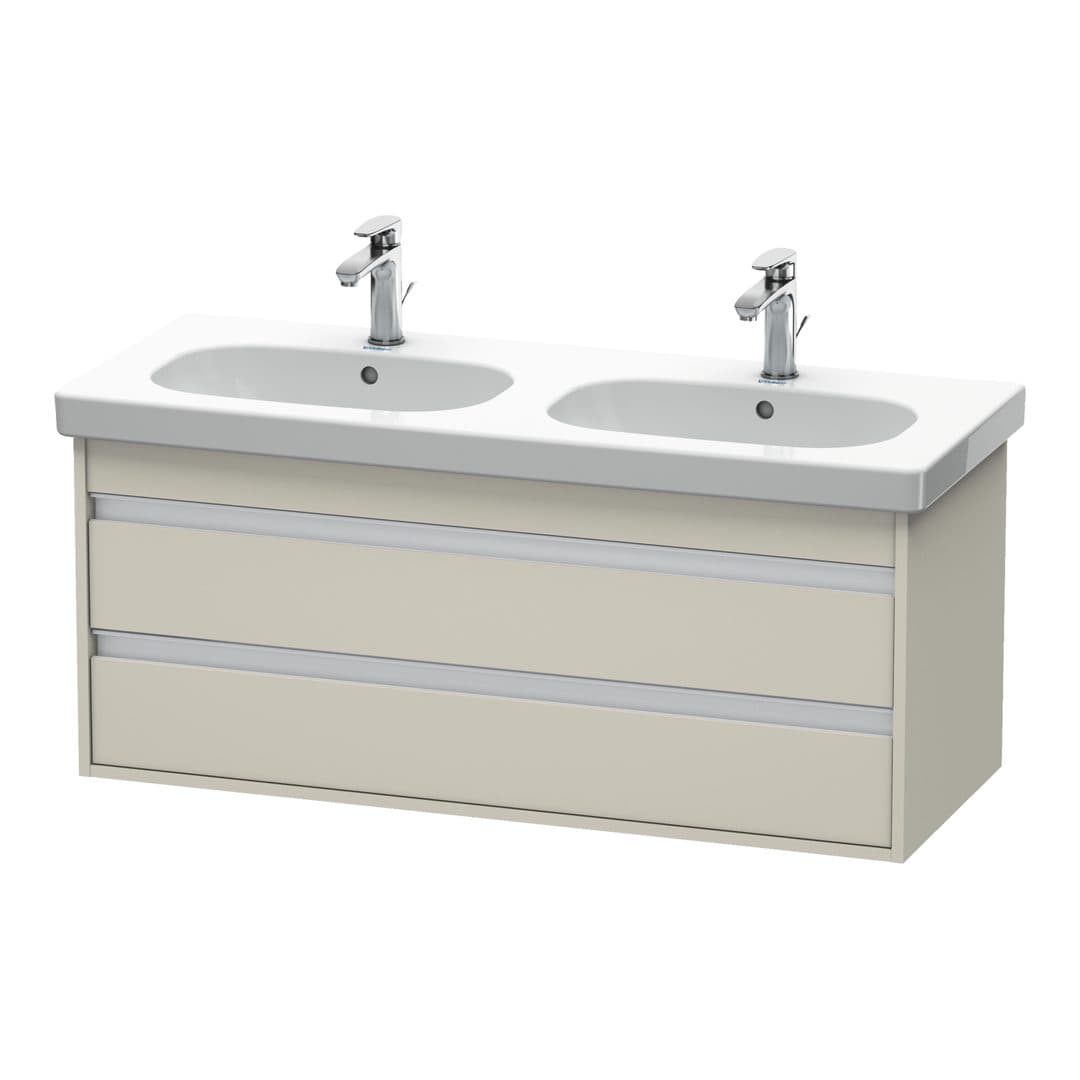 Duravit Ketho – Έπιπλο Νιπτήρα – 1150 mm, 2 συρτάρια, νιπτήρας κέντρο, 1150 x 455 x 480 mm – Taupe Matt, Decor (KT664909191)