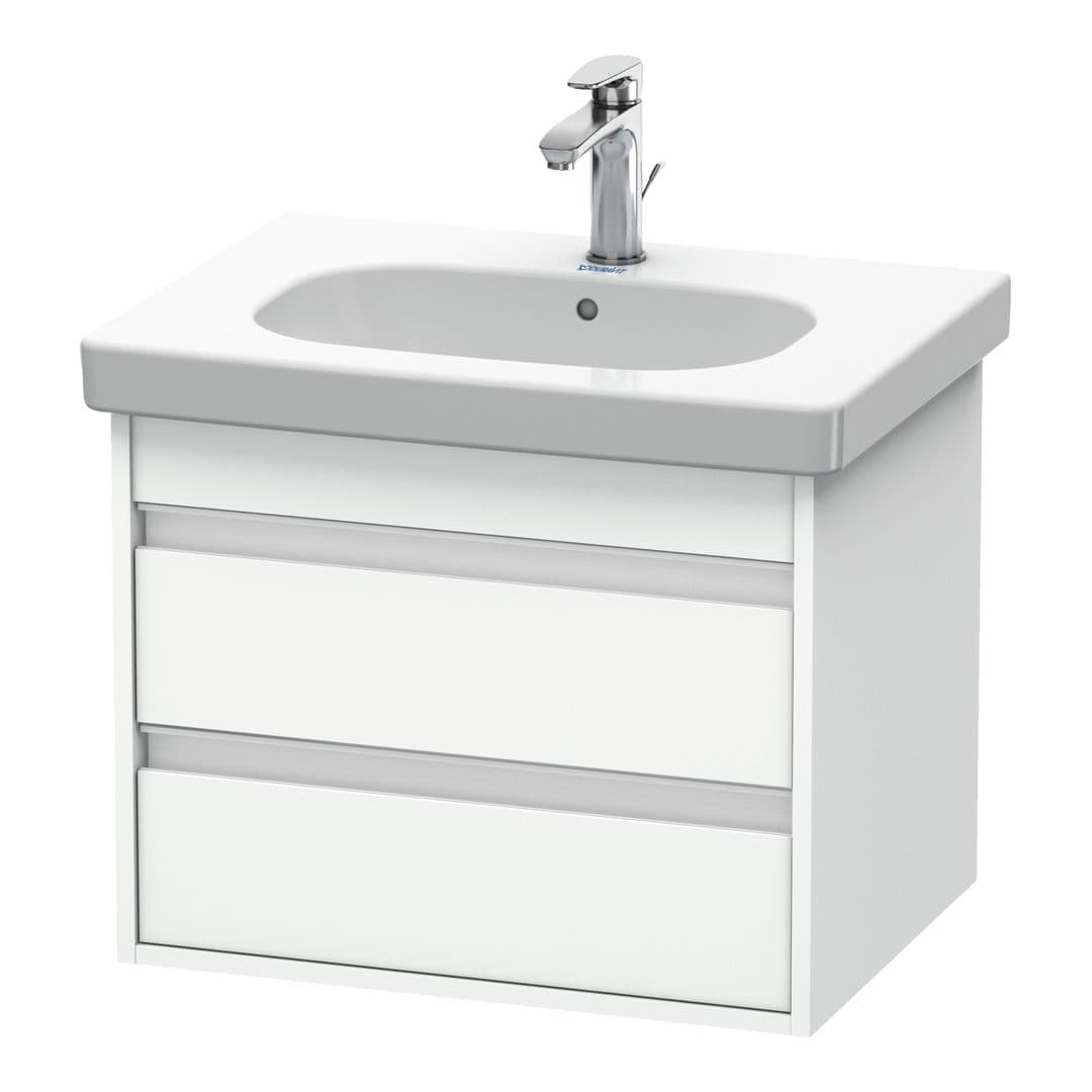 Duravit Ketho – Έπιπλο Νιπτήρα – 600 mm, 2 συρτάρια, νιπτήρας κέντρο, 600 x 455 x 480 mm – White Matt, Decor (KT665001818)