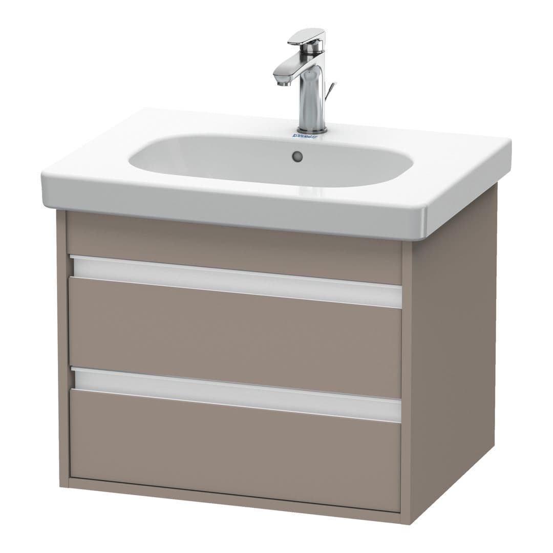 Duravit Ketho – Έπιπλο Νιπτήρα – 600 mm, 2 συρτάρια, νιπτήρας κέντρο, 600 x 455 x 480 mm – Basalte Matt, Decor (KT665004343)