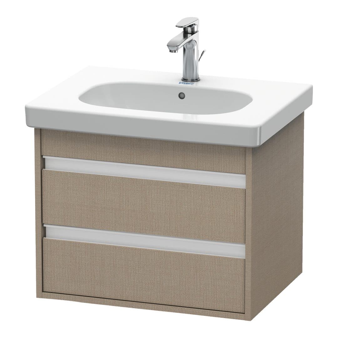 Duravit Ketho – Έπιπλο Νιπτήρα – 600 mm, 2 συρτάρια, νιπτήρας κέντρο, 600 x 455 x 480 mm – Linen Matt, Decor (KT665007575)