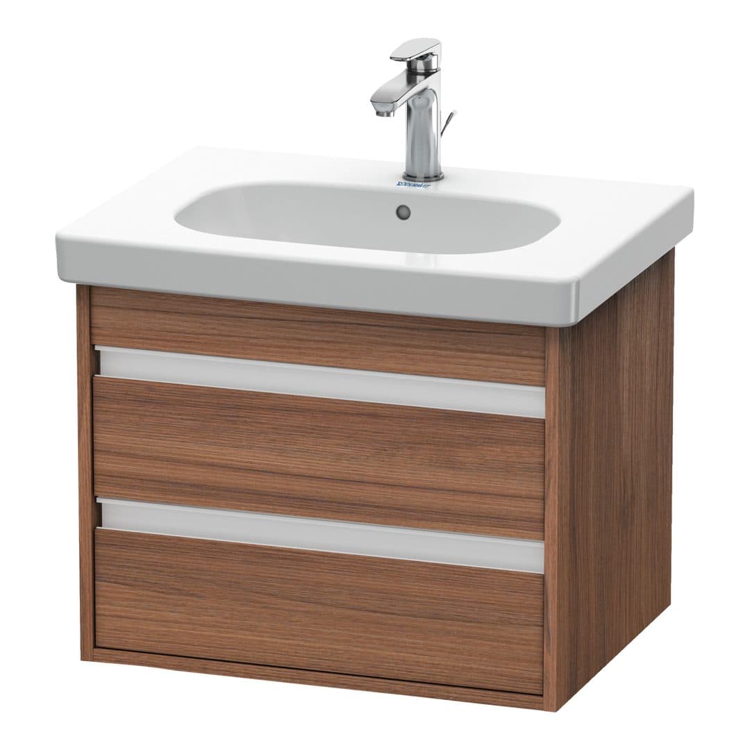 Duravit Ketho – Έπιπλο Νιπτήρα – 600 mm, 2 συρτάρια, νιπτήρας κέντρο, 600 x 455 x 480 mm – Walnut Matt, Decor (KT665007979)