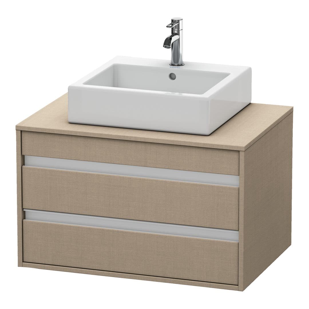 Duravit Ketho – Έπιπλο Νιπτήρα – 800 mm, για κονσόλα, 2 συρτάρια, νιπτήρας κέντρο, μοντέλο KT6654 – Linen Matt, Decor (KT665407575)