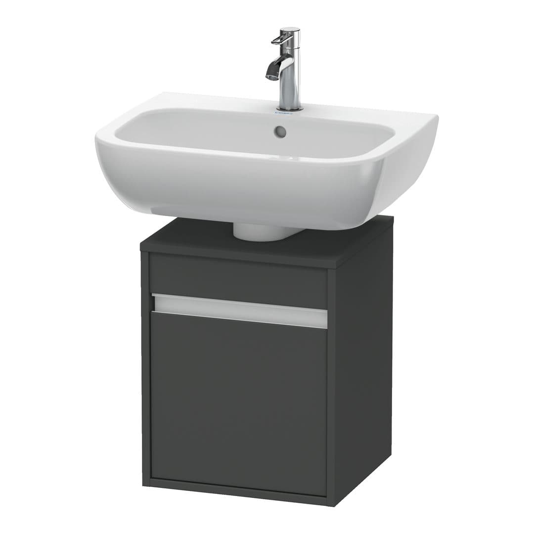 Duravit Ketho – Έπιπλο Νιπτήρα – 400 mm, 1 πόρτα, αριστερή, 400 x 360 x 496 mm – Graphite Matt, Decor (KT6658L4949)