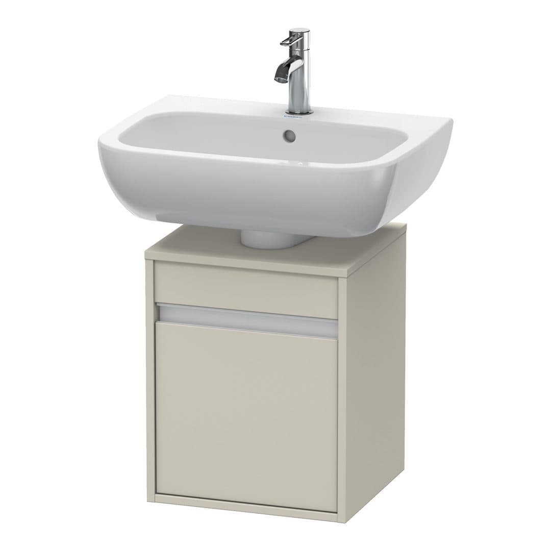 Duravit Ketho – Έπιπλο Νιπτήρα – 400 mm, 1 πόρτα, αριστερή, 400 x 360 x 496 mm – Taupe Matt, Decor (KT6658L9191)