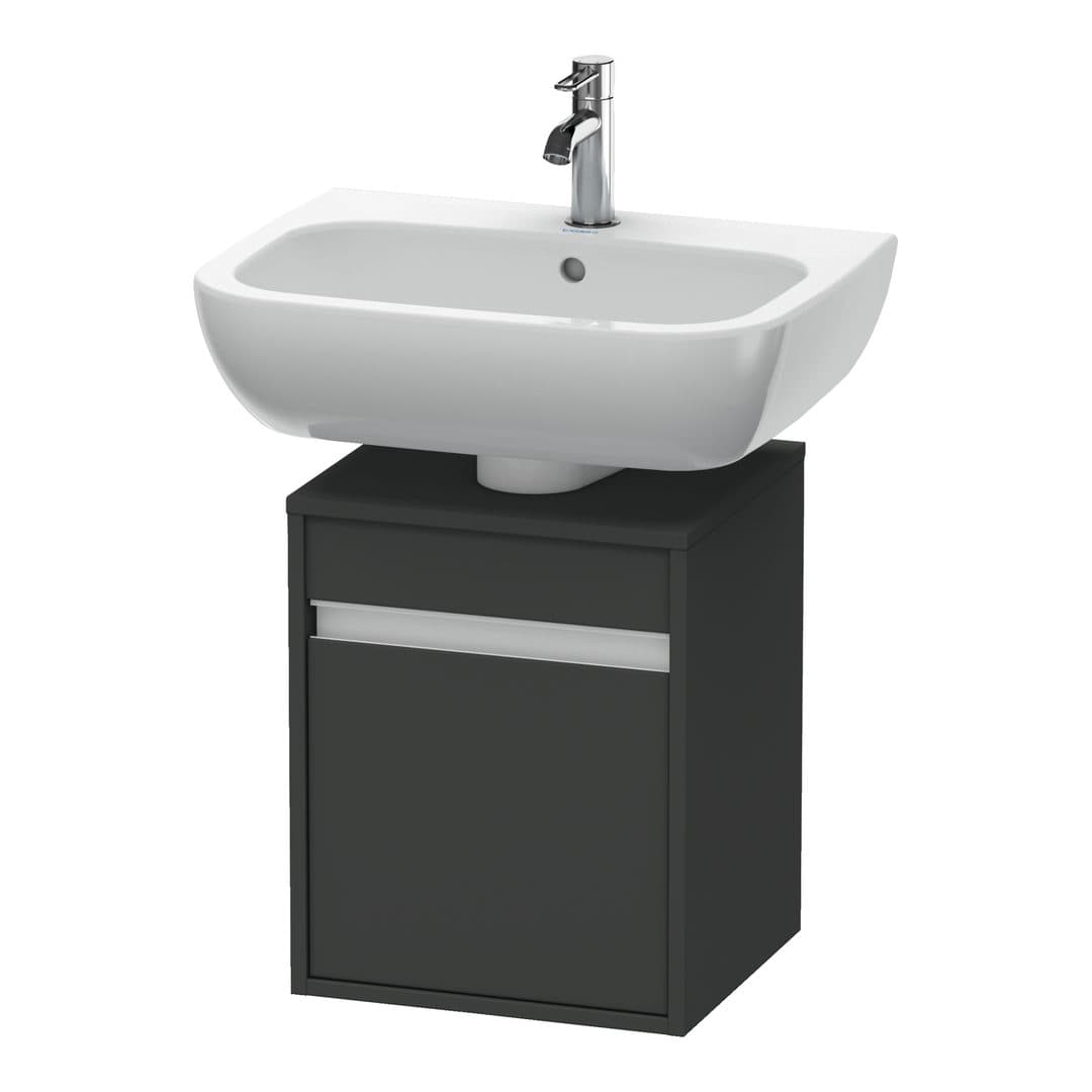 Duravit Ketho – Έπιπλο Νιπτήρα – 400 mm, 1 πόρτα, δεξιά, 400 x 360 x 496 mm – Graphite Matt, Decor (KT6658R4949)