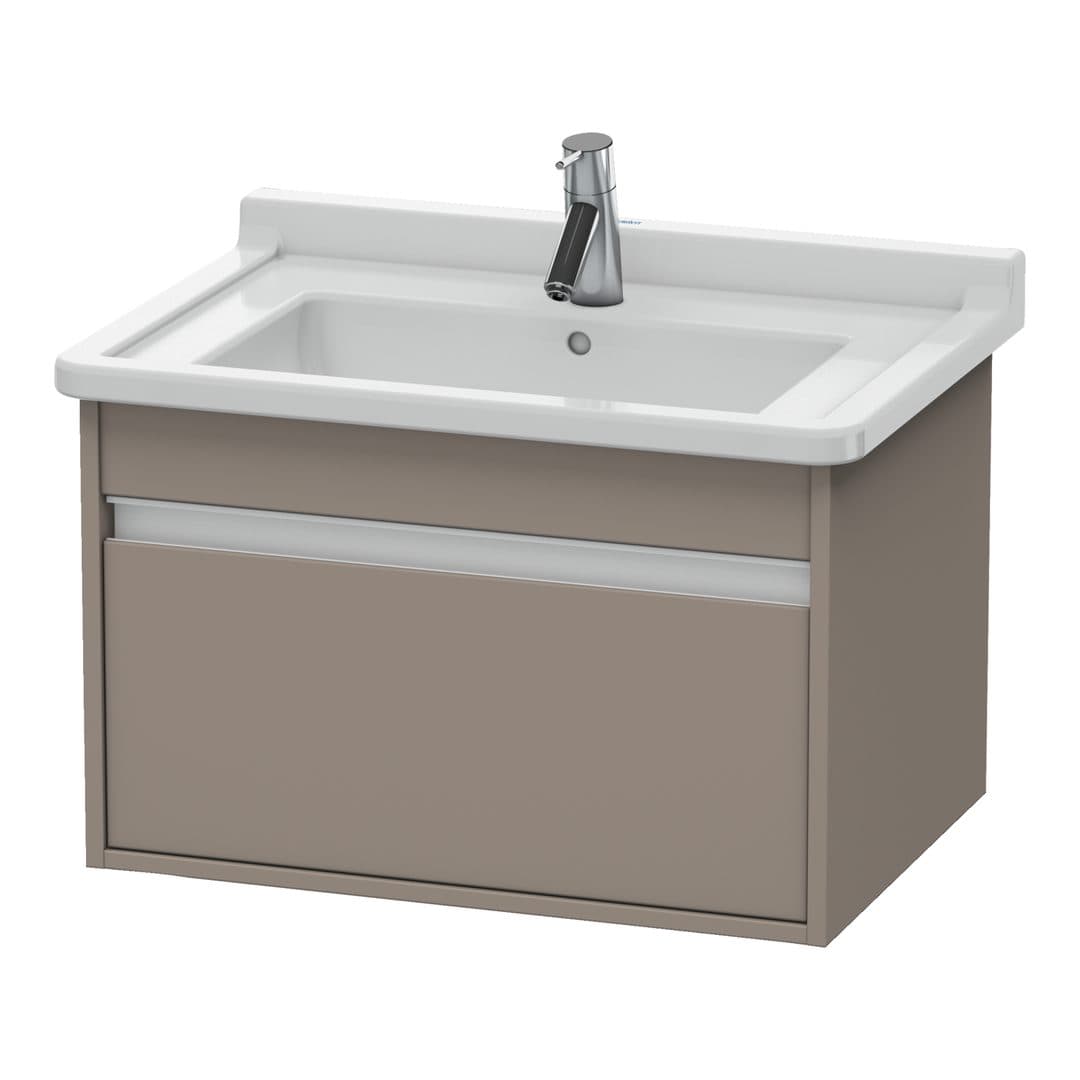 Duravit Ketho – Έπιπλο Νιπτήρα – 650 mm, 1 συρτάρι, νιπτήρας κέντρο, 650 x 455 x 410 mm – Basalte Matt, Decor (KT666304343)