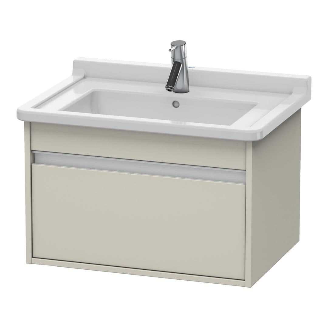 Duravit Ketho – Έπιπλο Νιπτήρα – 650 mm, 1 συρτάρι, νιπτήρας κέντρο, 650 x 455 x 410 mm – Taupe Matt, Decor (KT666309191)