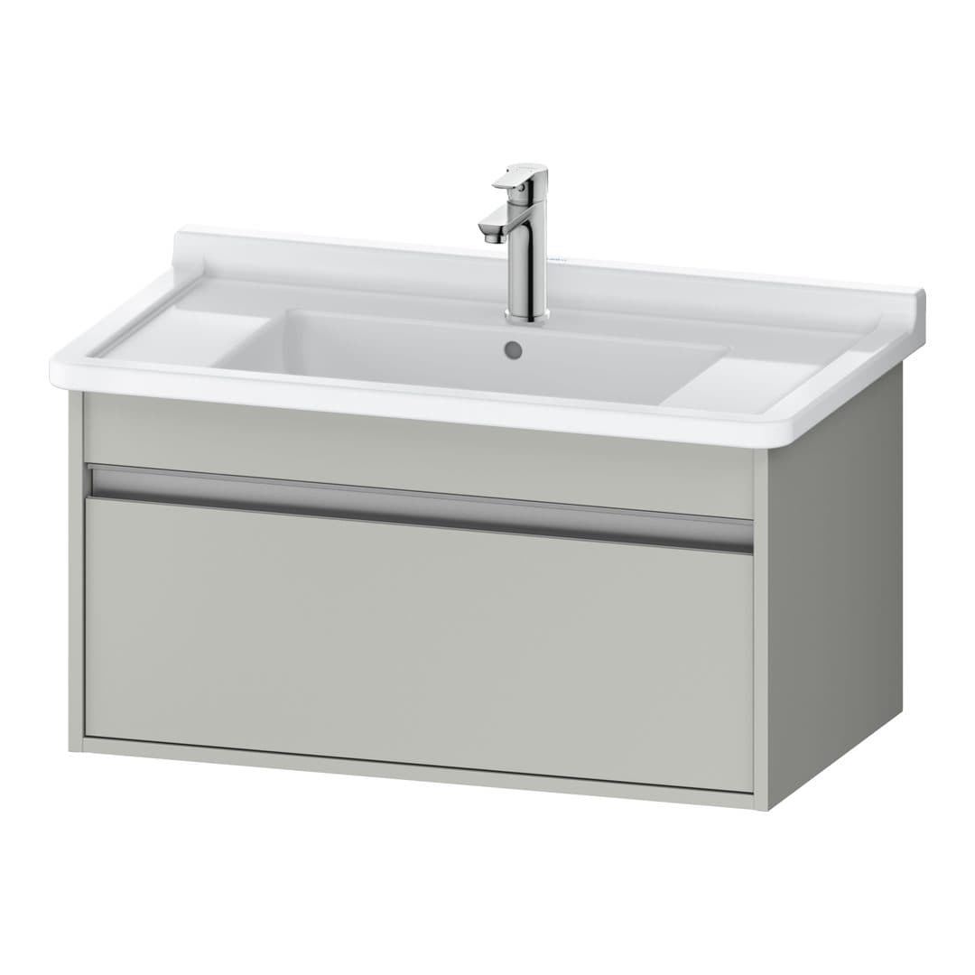 Duravit Ketho – Έπιπλο Νιπτήρα – 800 mm, 1 συρτάρι, νιπτήρας κέντρο, 800 x 455 x 410 mm, μοντέλο KT6664 – Concrete grey Matt, Decor (KT666400707)