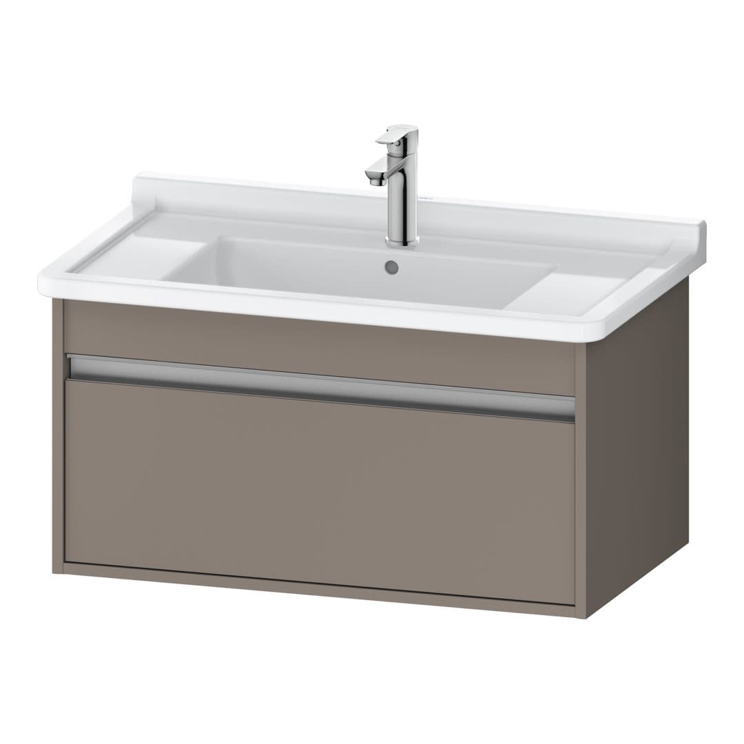 Duravit Ketho – Έπιπλο Νιπτήρα – 800 mm, 1 συρτάρι, νιπτήρας κέντρο, 800 x 455 x 410 mm, μοντέλο KT6664 – Basalte Matt, Decor (KT666404343)