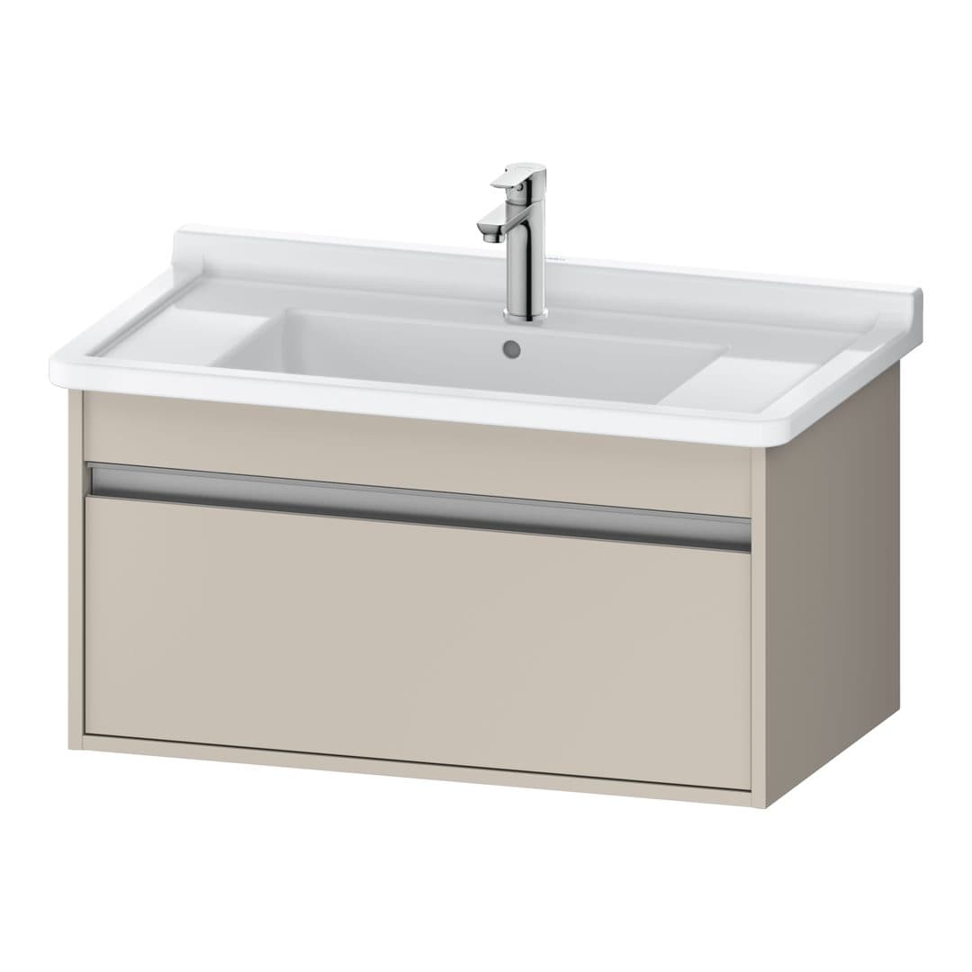 Duravit Ketho – Έπιπλο Νιπτήρα – 800 mm, 1 συρτάρι, νιπτήρας κέντρο, 800 x 455 x 410 mm, μοντέλο KT6664 – Taupe Matt, Decor (KT666409191)