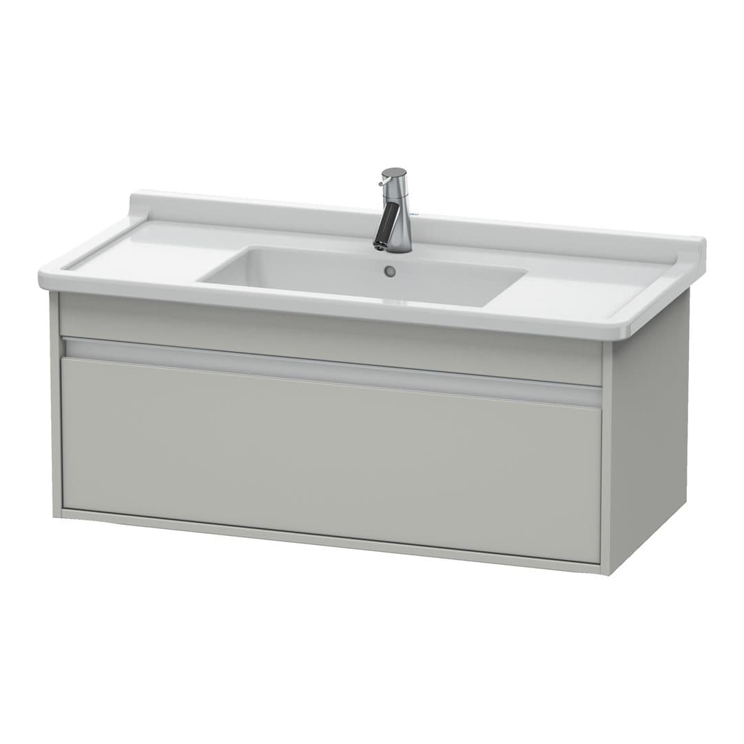 Duravit Ketho – Έπιπλο Νιπτήρα – 1000 mm, 1 συρτάρι, νιπτήρας κέντρο, 1000 x 455 x 410 mm, μοντέλο KT6665 – Concrete grey Matt, Decor (KT666500707)