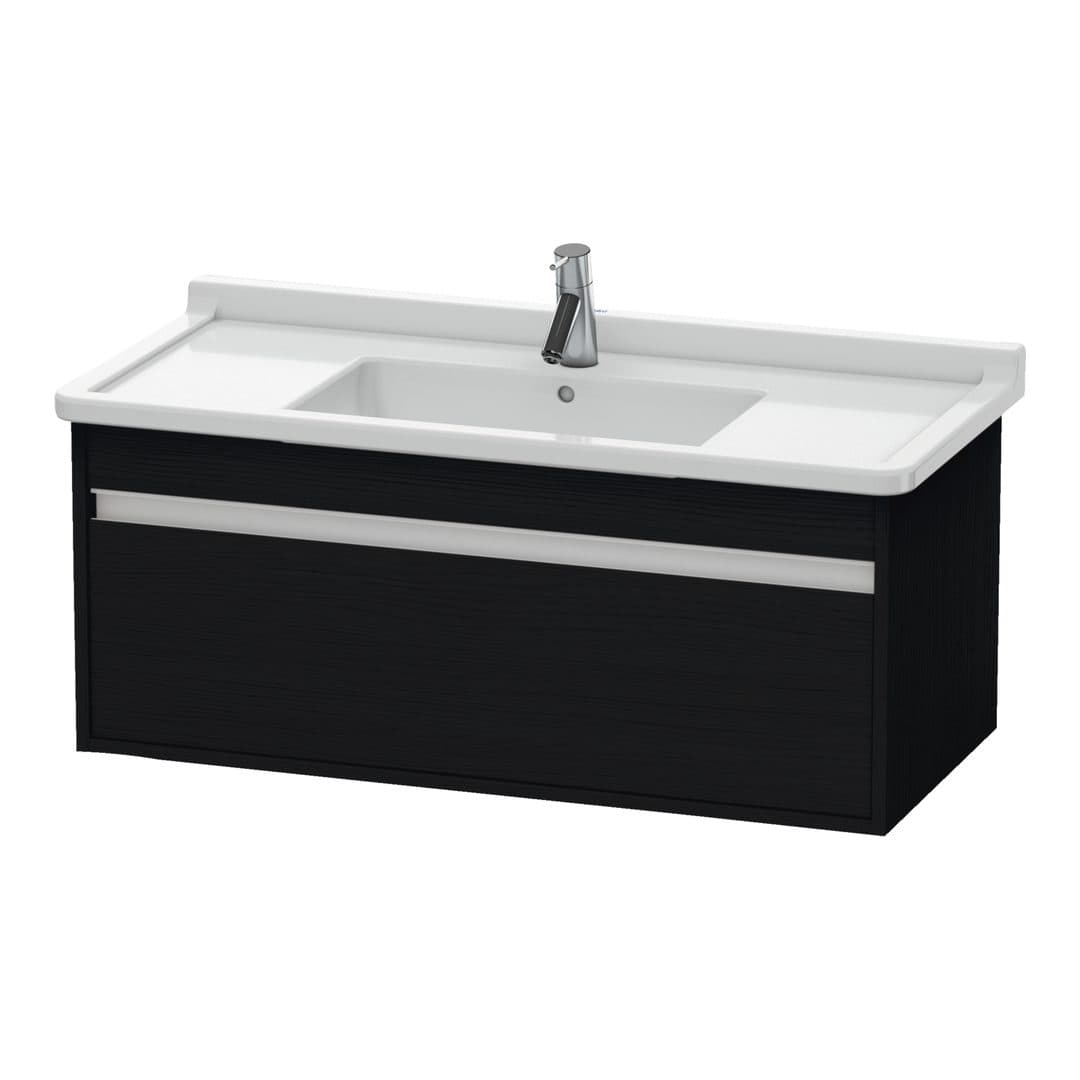 Duravit Ketho – Έπιπλο Νιπτήρα – 1000 mm, 1 συρτάρι, νιπτήρας κέντρο, 1000 x 455 x 410 mm, μοντέλο KT6665 – Black oak Matt, Decor (KT666501616)