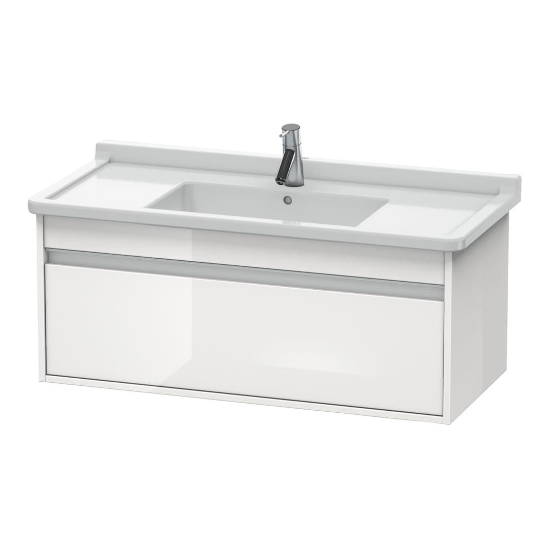 Duravit Ketho – Έπιπλο Νιπτήρα – 1000 mm, 1 συρτάρι, νιπτήρας κέντρο, 1000 x 455 x 410 mm, μοντέλο KT6665 – White High Gloss, Decor (KT666502222)