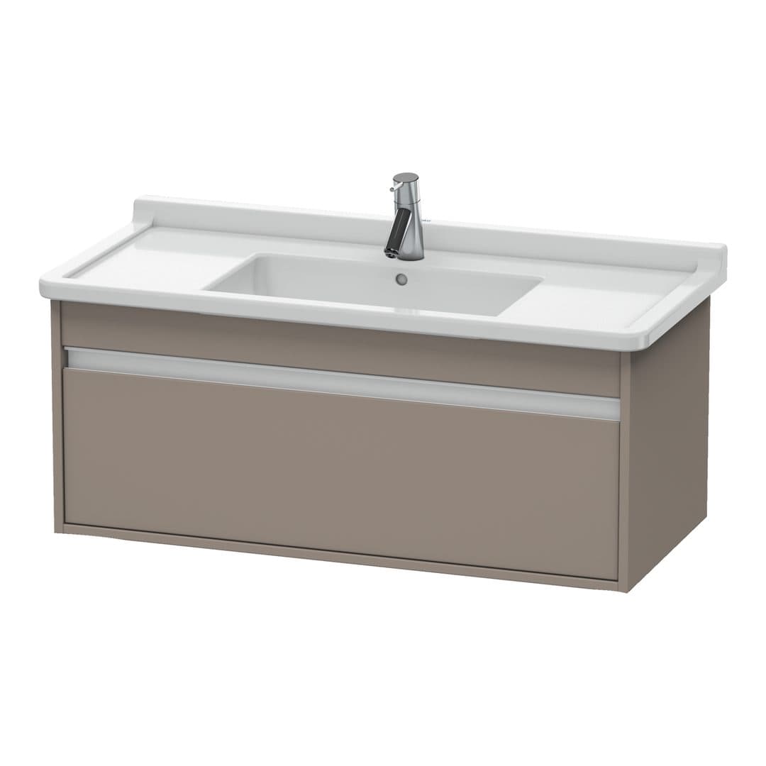 Duravit Ketho – Έπιπλο Νιπτήρα – 1000 mm, 1 συρτάρι, νιπτήρας κέντρο, 1000 x 455 x 410 mm, μοντέλο KT6665 – Basalte Matt, Decor (KT666504343)