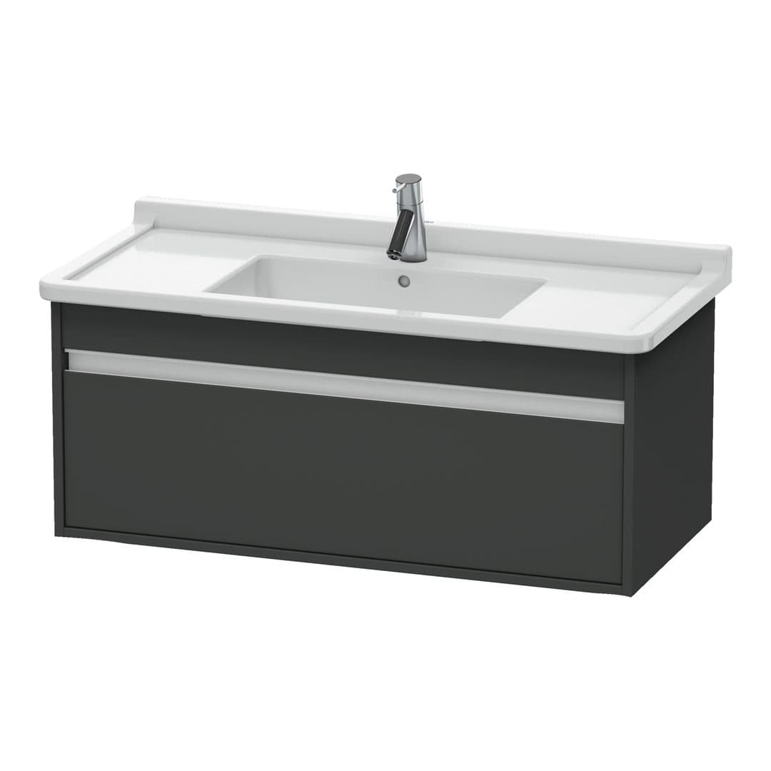 Duravit Ketho – Έπιπλο Νιπτήρα – 1000 mm, 1 συρτάρι, νιπτήρας κέντρο, 1000 x 455 x 410 mm, μοντέλο KT6665 – Graphite Matt, Decor (KT666504949)